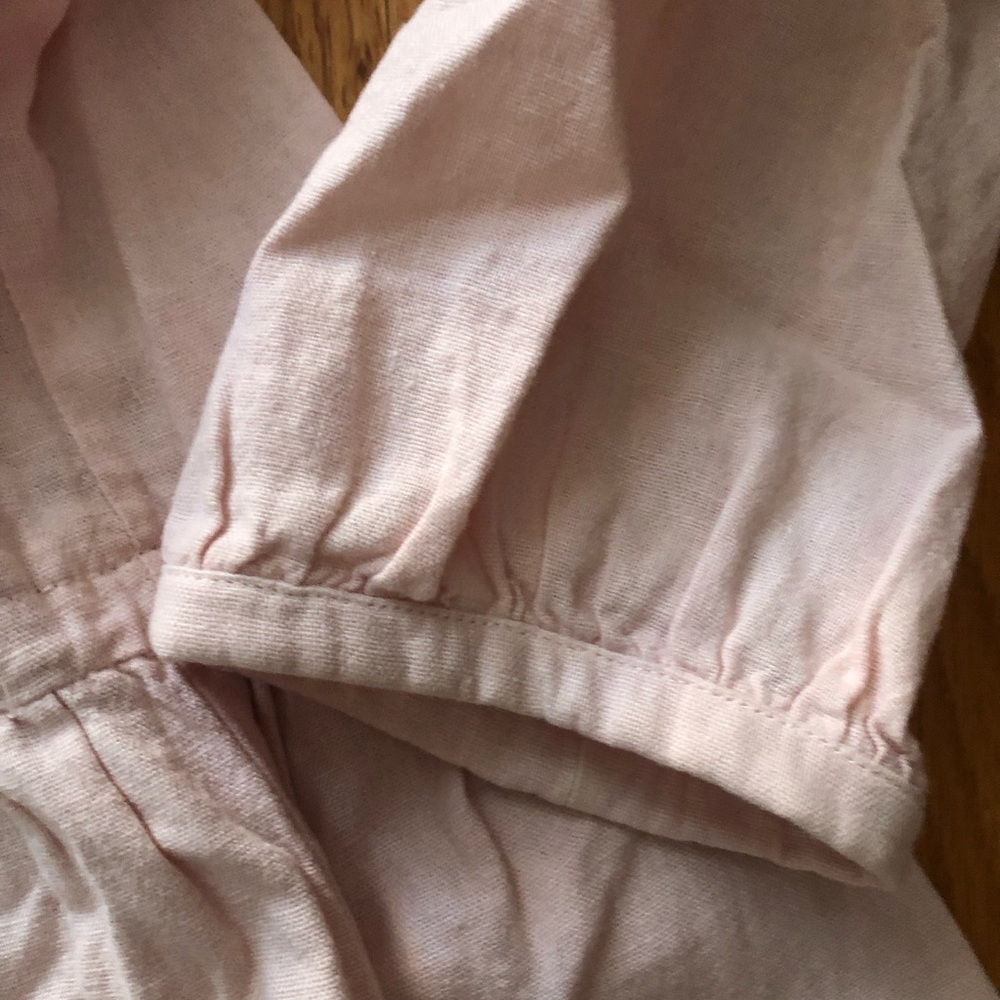 Zara Pale Blush Button-Front Tiered Dress - Picture 4 of 6